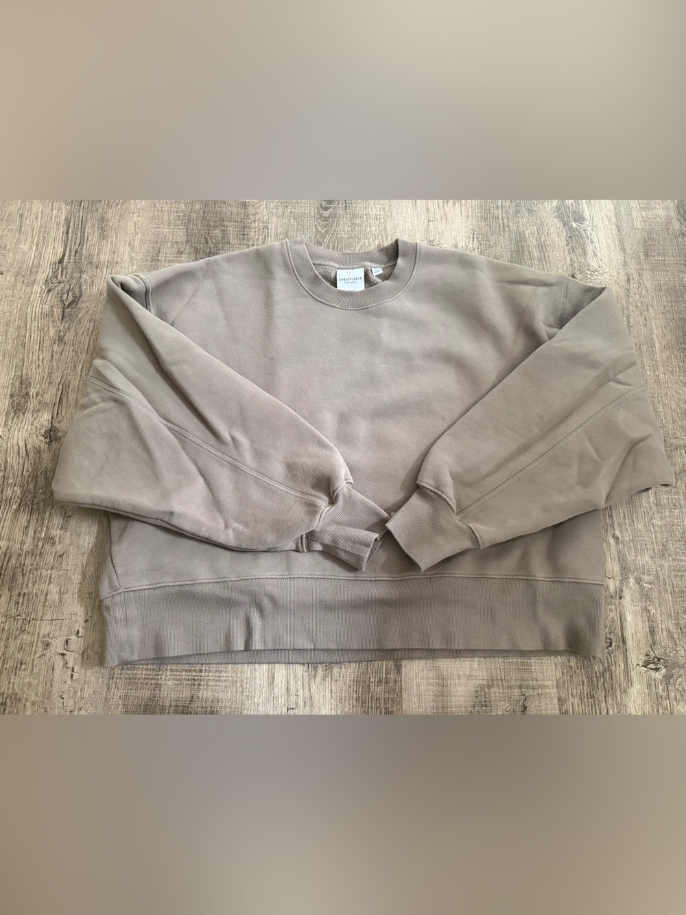 Aritzia Mega Fit Sweatfleece Cozy Fleece Sweatshirt M Taupe